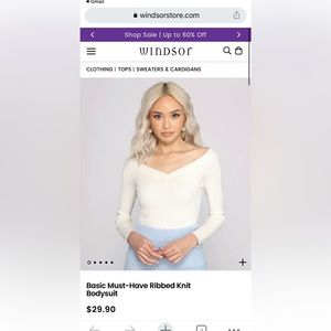 Windsor Knit Body Suit- Brand New